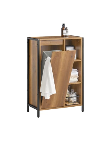 SoBuy Wäscheschrank in Braun - (B)60 x (H)90 x (T)30cm