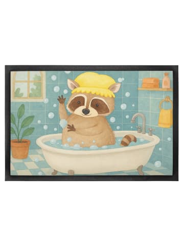 Mr. & Mrs. Panda Schmutzmatte Waschbär Design ohne Spruch in Weiß