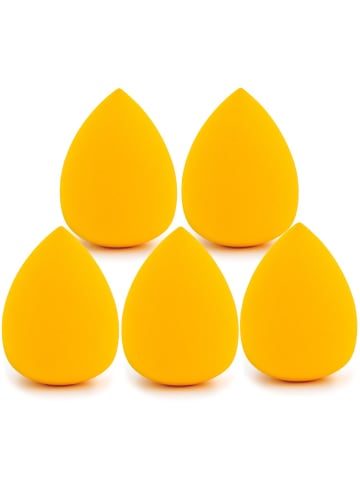 Intirilife 5er Set Make Up Schwamm Kosmetik Schmink Schwämmchen Sponge in Gelb