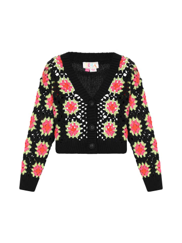 IZIA Women Cardigan in black multicolor