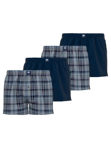 CECEBA Web-Boxershorts 4er Pack in Blau