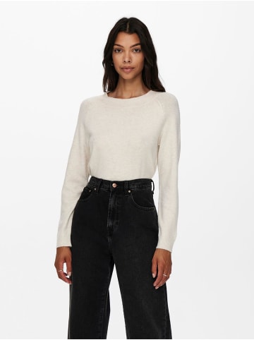 ONLY Einfarbiger Basic Strickpullover ONLRICA in Beige