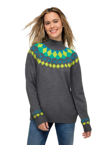 LAURASØN Pullover in grau melange