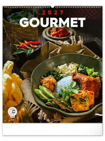 NOTIQUE Wandkalender 2027 in Gourmet - 48 x 56 cm