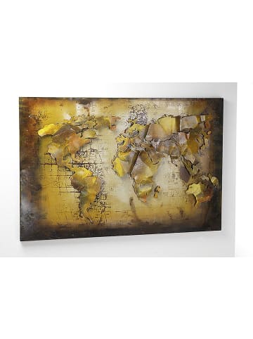 kobolo Metallbild WORLD3D108 in Gold