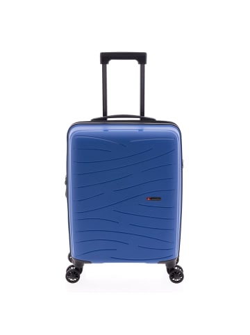 Gladiator 1700 4 Rollen Kabinentrolley 55 cm mit Dehnfalte blue