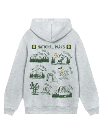 F4NT4STIC Hoodie US National Parks Montage in grau meliert