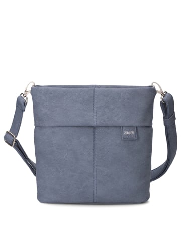 Zwei Mademoiselle M8 - Schultertasche 25 cm (sage) in nubuk-sky