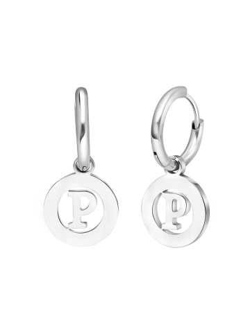 Lucardi Ohrringe "Buchstabe P" Rund