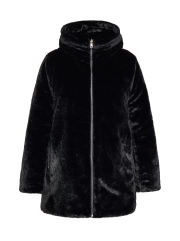 Albee Women Langer Steppmantel in Schwarz