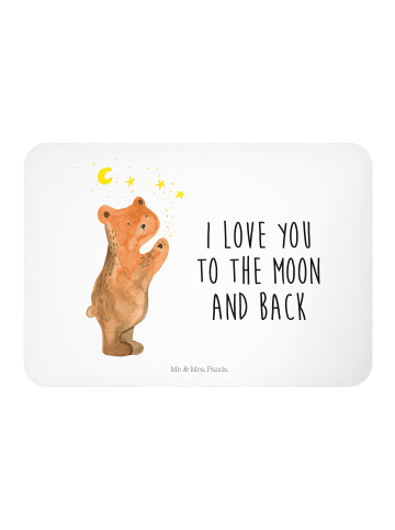 Mr. & Mrs. Panda Kühlschrankmagnet Verliebter Bär mit Spruch in Weiß