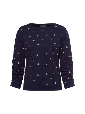 Franco Callegari Sweatshirt in marine weiß