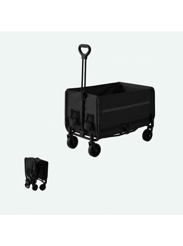 relaxdays Bollerwagen in Schwarz - (B)50 x (H)97 x (T)76 cm