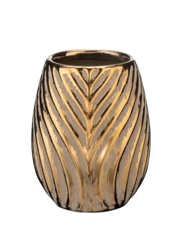 Wenko Zahnbürstenbecher aus Keramik IRDO in Golden, Ø 6,5 x (H) 10,5 cm