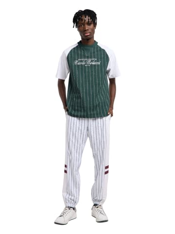 Carlo Colucci T-Shirt Fara in Grün / Weiß