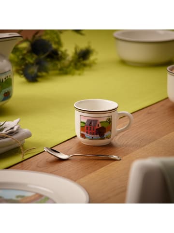 Villeroy & Boch 6er Set Espressotassen mit Untertassen Design Naif 100 ml in bunt
