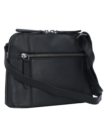 The Chesterfield Brand Wax Pull Up Umhängetasche Leder 20.5 cm in schwarz