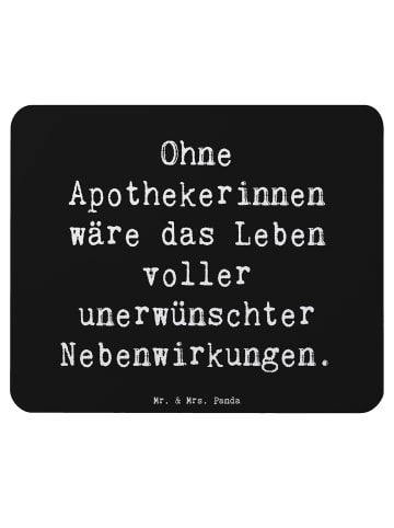 Mr. & Mrs. Panda Mauspad Spruch Apothekerin Nebenwirkung mit Spruch in Schwarz
