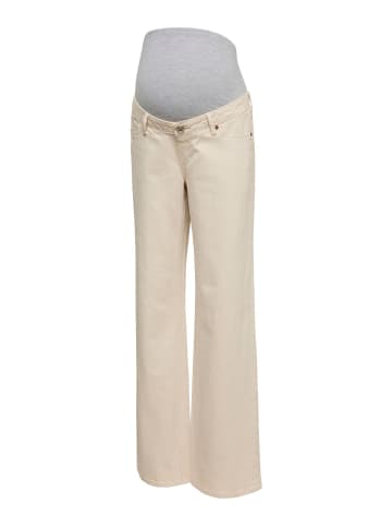 Vero Moda Umstandsjeans mit weitem Bein in Ecru 1