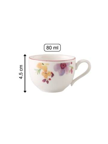 Villeroy & Boch 6er Set Espressoobertassen Mariefleur Basic in Bunt 80 ml in bunt