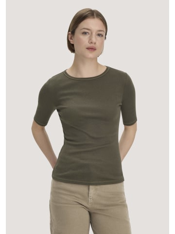 Hessnatur Softrib T-Shirt in vintage oliv