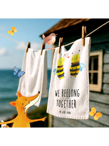 Mr. & Mrs. Panda Frotteetuch Biene Verliebt mit Spruch in Weiß