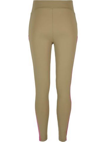 Urban Classics Leggings in khaki/brightviolet