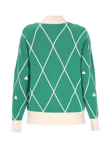 Swirly Women Sweater in Dark Green