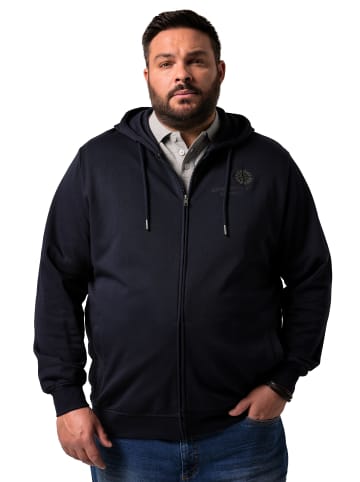 Men Plus Sweatjacke in navy blau
