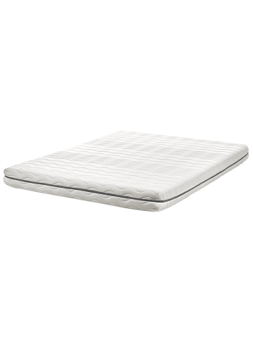 Beliani Matratze SERENITY in Weiß/Grau - (W) 160 x (H) 18 x (L) 200 cm H2/3 Mittel