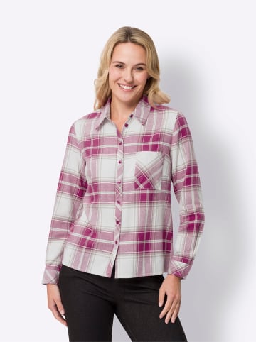 Sieh an! Flanellbluse in erika-ecru-kariert