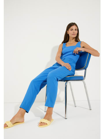 More & More figurbetontes Top, eckiger Ausschnitt in blue