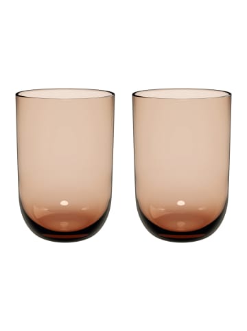 like. by Villeroy & Boch 2er Set Longdrinkbecher Like Glass 385 ml in Clay