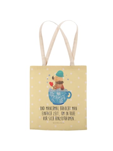 Mr. & Mrs. Panda Tasche Nachtfalter Schaumbad mit Spruch in Gelb Pastell