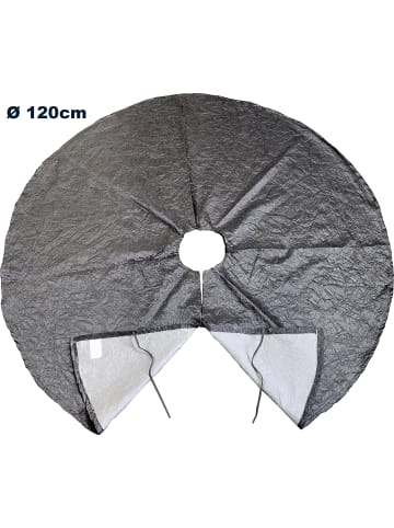 JACK Christbaumdecke Rund Ø 120cm Weihnachtsbaumdecke in Anthrazit mit Struktur