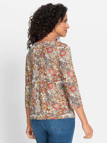 WITT WEIDEN 3/4-Arm-Shirt in ecru-papaya-bedruckt