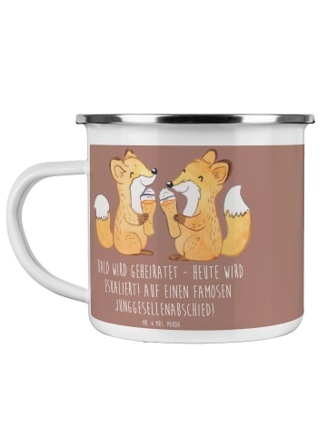 Mr. & Mrs. Panda Teetasse Junggesellenabschied Eskalation mit Sp... in Braun Pastell