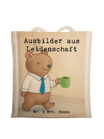 Mr. & Mrs. Panda Jutebeutel Ausbilder Leidenschaft Design mit Sp... in Weiß