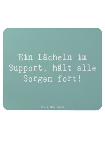 Mr. & Mrs. Panda Mouse Pad Spruch Kundensupport Lächeln mit Spruch in Meeresbrise