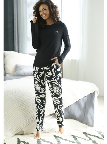 French Connection Pyjama in schwarz/schwarz bedruckt