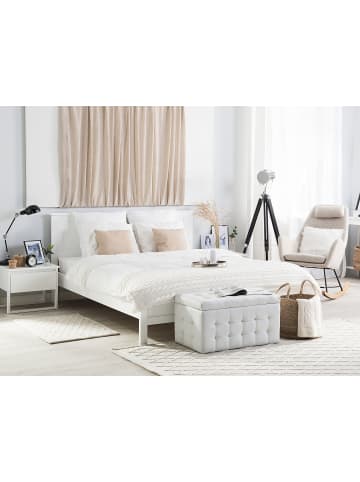 Beliani Doppelbett OLIVET in Weiß - (W) 189 x (H) 92 x (L) 208 cm