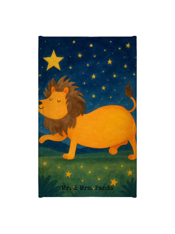 Mr. & Mrs. Panda Frotteetuch Sternzeichen Löwe Design ohne Spruch in Weiß