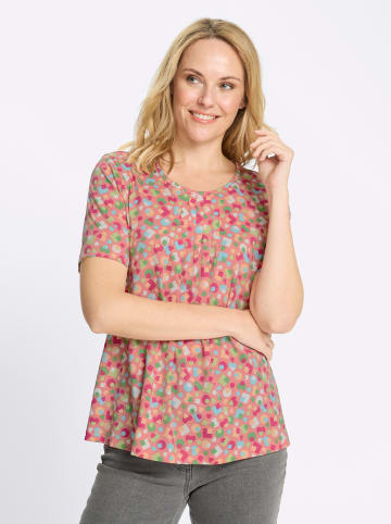 Sieh an! Kurzarmshirt in flamingo-apfel-bedruckt