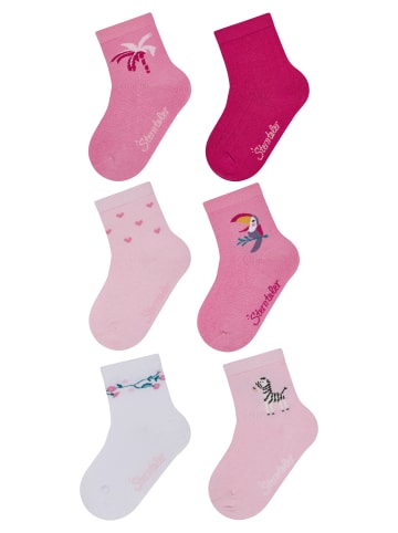 Sterntaler Socken 6er-Pack Blumen in weiß