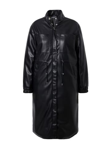 Studio Untold Ledermantel in schwarz
