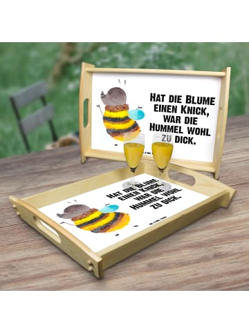Mr. & Mrs. Panda Küchentablett Hummel flauschig mit Spruch in Weiß