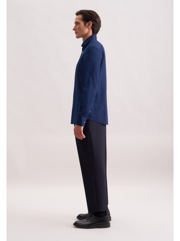 Seidensticker Casual Hemd Slim in Dunkelblau