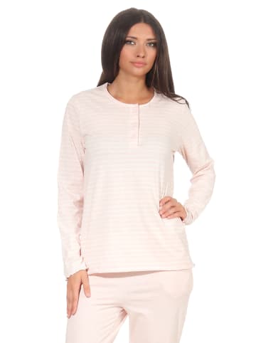 NORMANN Shirt Top langarm gestreift Mix & Match - 51317 in rosa