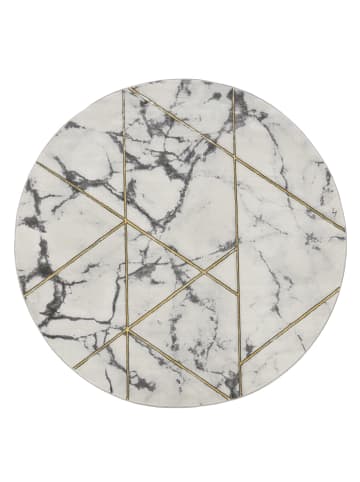 KADIMA DESIGN Teppich Kurzflor Marmoroptik Wohnzimmer schmutzabweisend in Gold