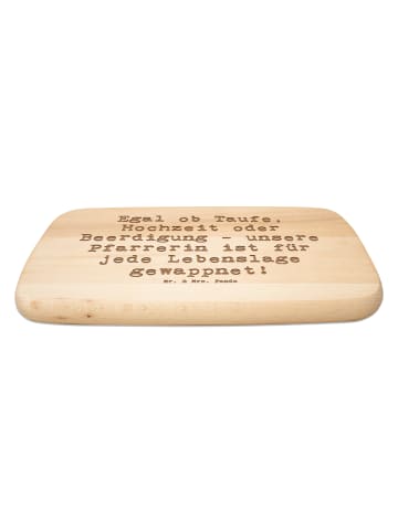 Mr. & Mrs. Panda Brotzeitbrett Spruch Pfarrerin Immer Da mit Spruch in Transparent